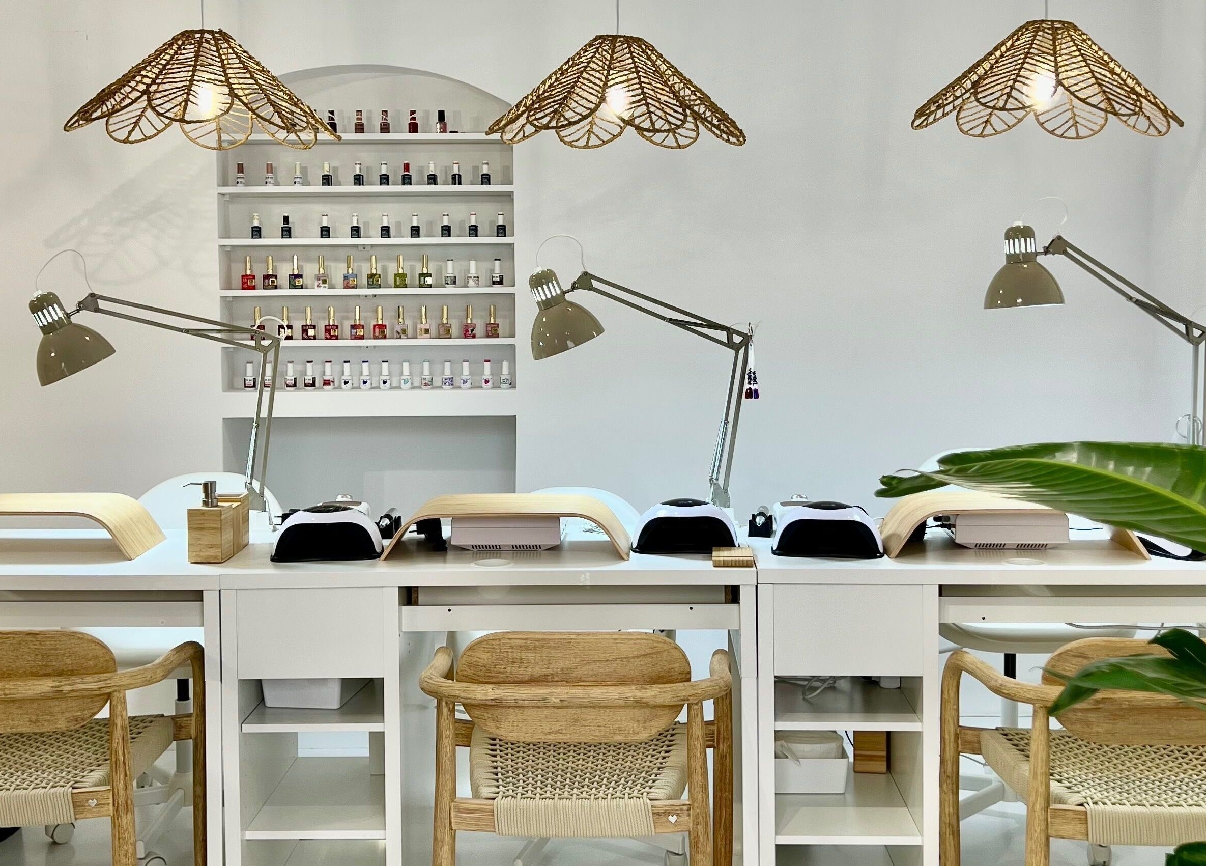 Modern nail salon setup at Bless Nails Lisbon in Lisboa, Lisboa, PT with elegant decor and high-end equipment.