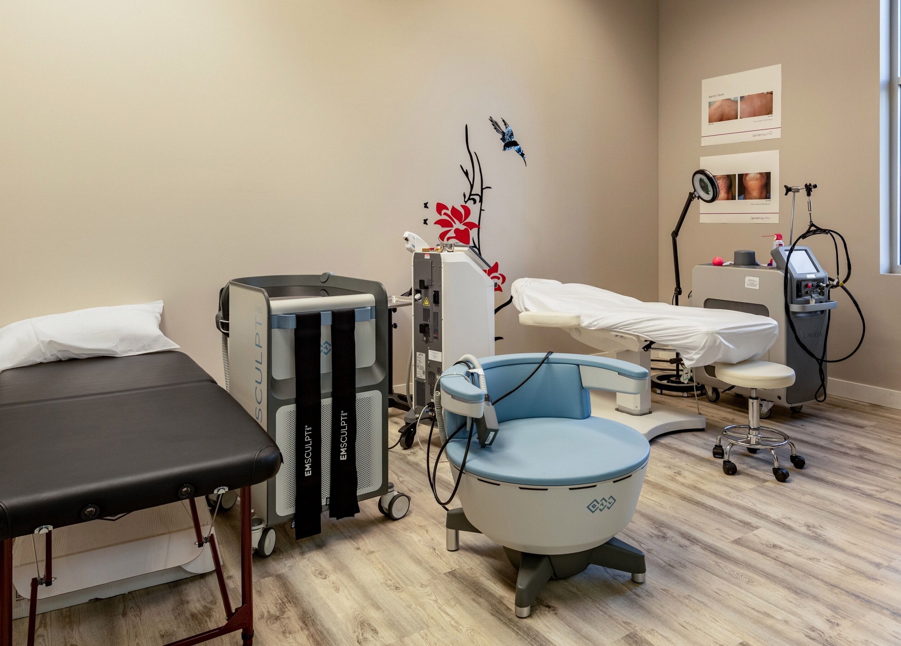 Calm treatment room at Beyond Laser and Skincare - Snoqualmie in Snoqualmie, Washington, US.