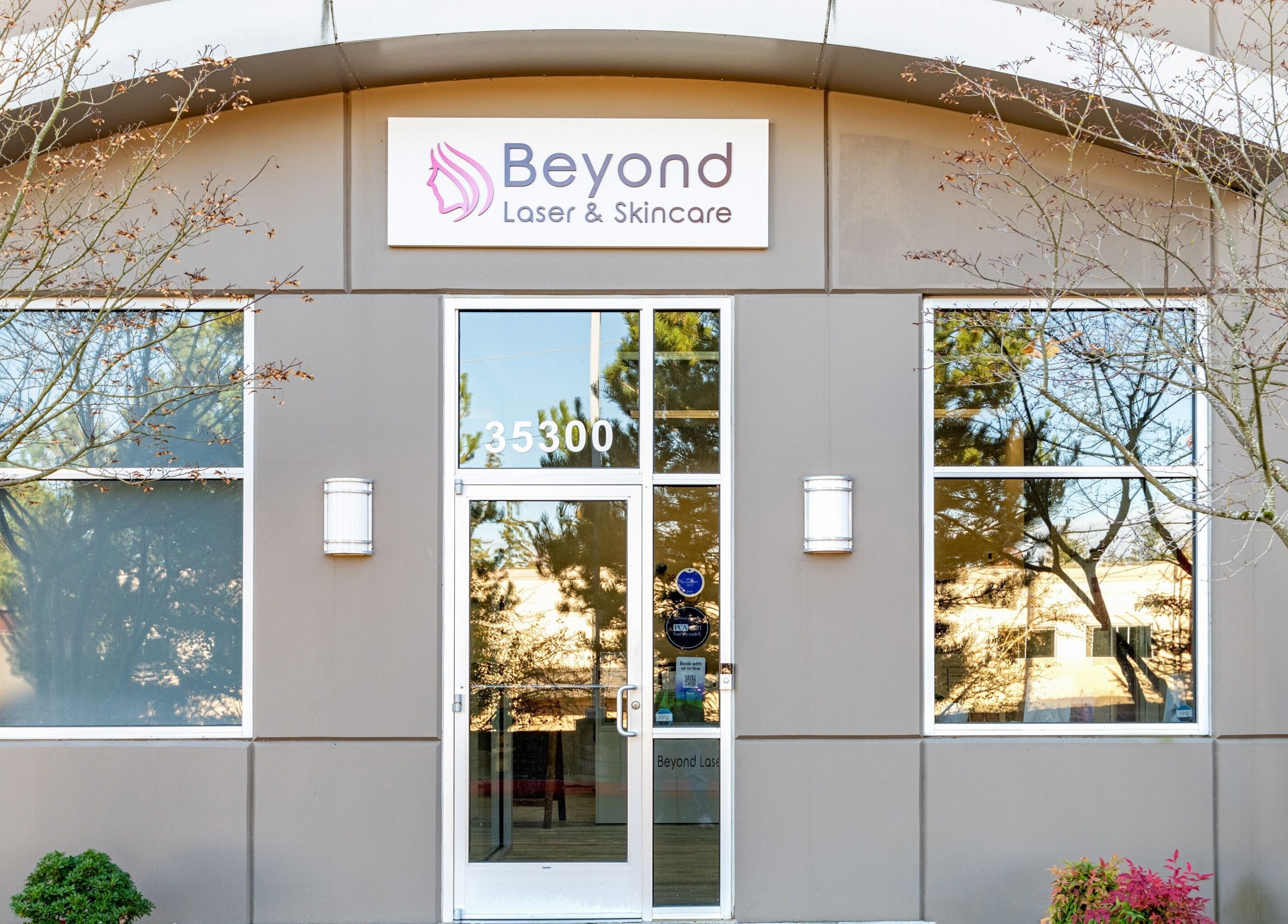 Front entrance of Beyond Laser and Skincare - Snoqualmie in Snoqualmie, Washington, US.