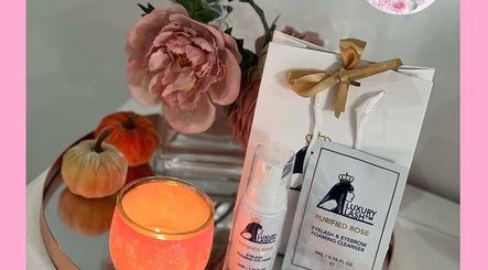 Purified Rose Gift Set at Lashed By Kate, Harworth, England, GB. Featuring floral and candle elements.