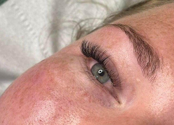 Close-up of exquisite eyelash extensions at Diamond Beauty Zone Ltd, Dundee, Scotland, GB.