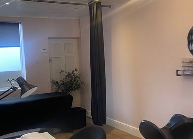Calm interior of Lauren Giorgia’s House Of Beauty in Measham, England, GB, featuring a treatment area.