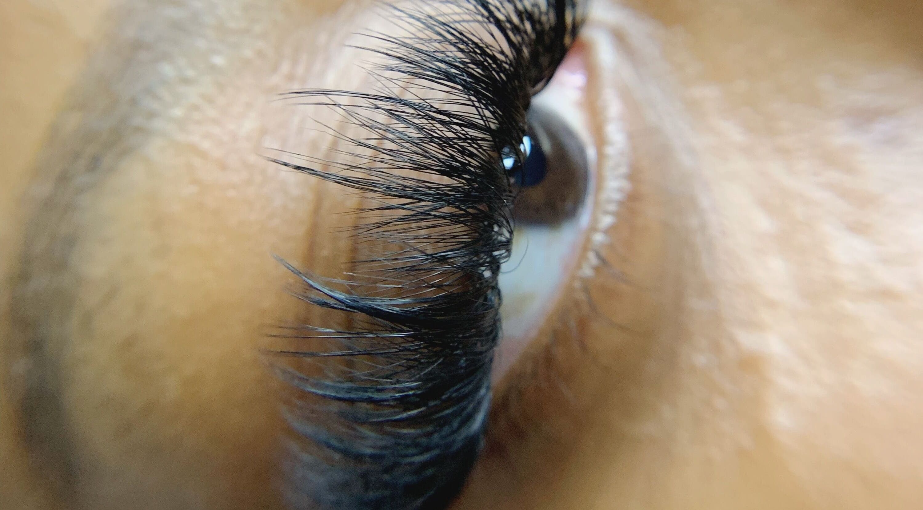 Close-up of eyelash extension at Beauty Cellar 242, Nassau, New Providence, BS showcasing detailed lash work.