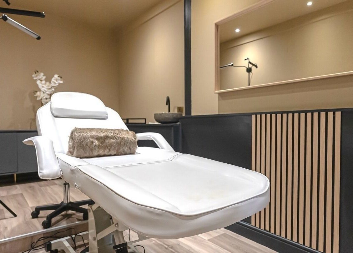 Luxury treatment room at Novu Harrogate in Harrogate, England, GB; featuring a plush spa chair.