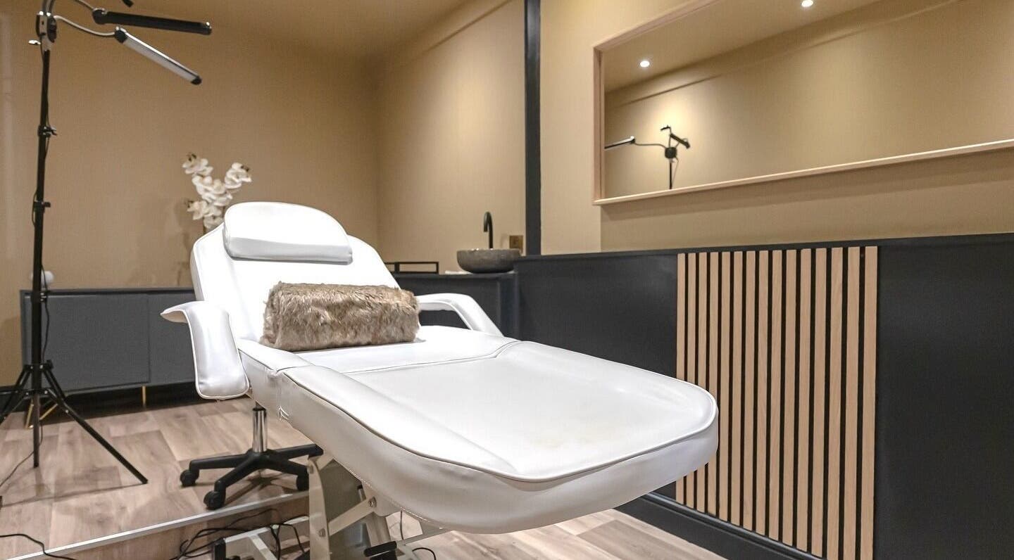 Luxury treatment room at Novu Harrogate in Harrogate, England, GB; featuring a plush spa chair.