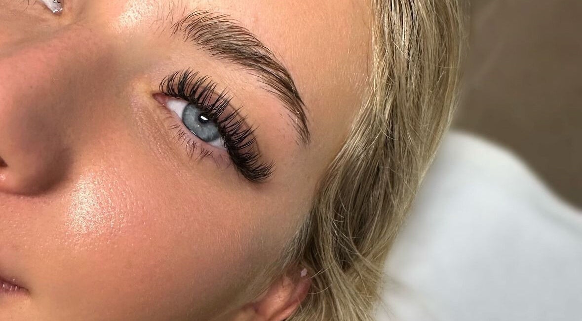 Close-up of elegant eyelash extensions at Nevey Cosmetics, Kingswinford, England, GB, showcasing expert beauty care.