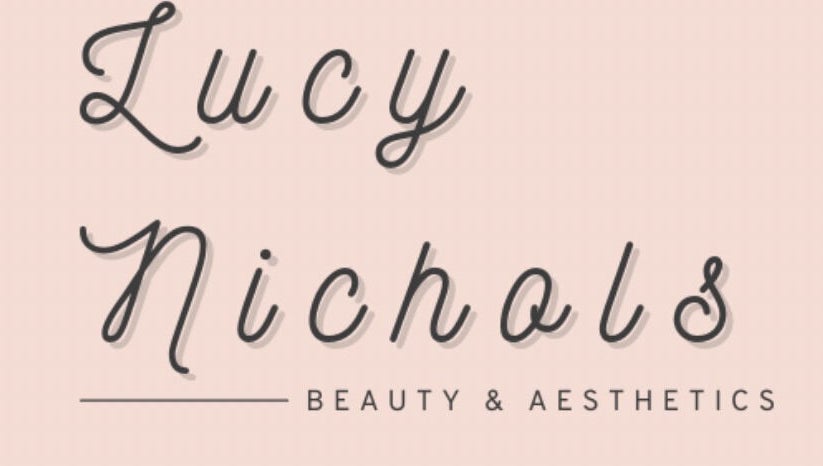Lucy Nichols Beauty and Aesthetic logo, Norwich, England, GB, on a pastel background.
