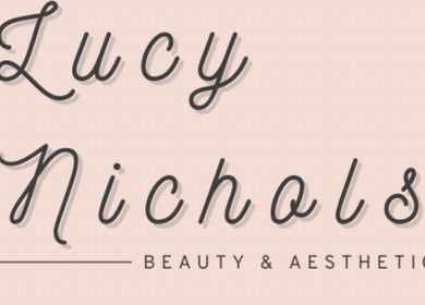 Lucy Nichols Beauty and Aesthetic logo, Norwich, England, GB, on a pastel background.