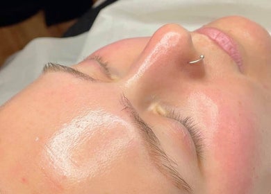 Glowing skin after facial at Swish Salon Hair And Beauty Lounge, Charfield, Wotton-Under-Edge, England, GB.