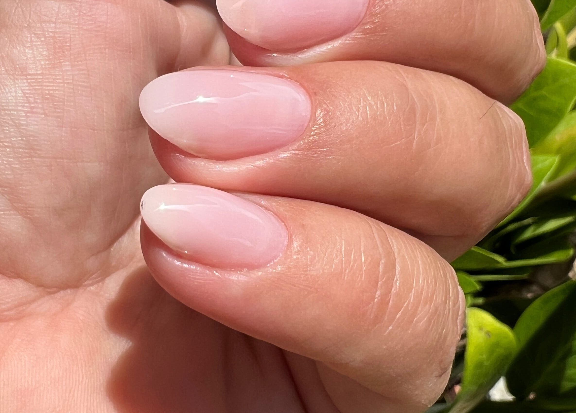 Elegant pastel pink nails at QWN Esther Beauty Bar in Willemstad, Curaçao, CW creating a chic natural look.