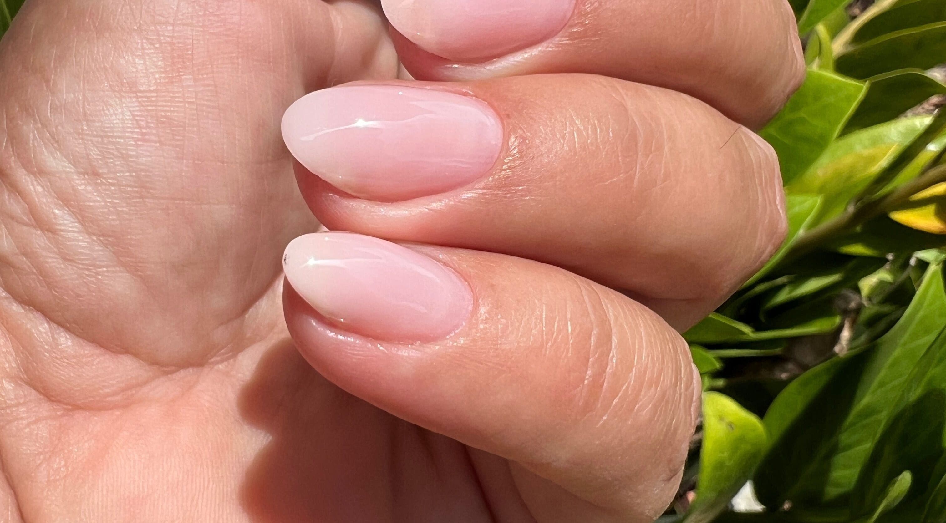 Elegant pastel pink nails at QWN Esther Beauty Bar in Willemstad, Curaçao, CW creating a chic natural look.