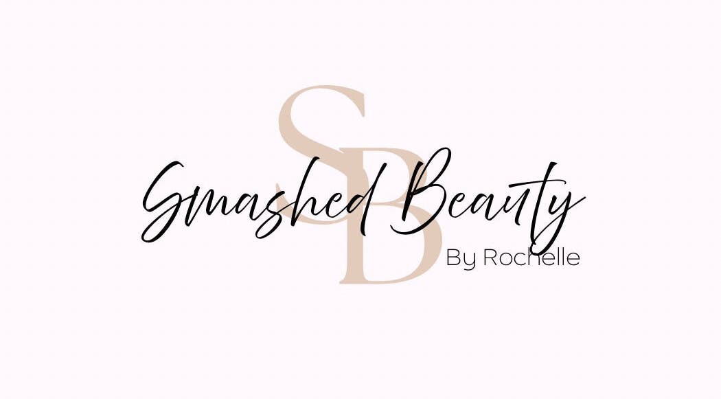 Smashed Beauty's elegant logo design at Jeffreys Bay, Eastern Cape, ZA. Black script with a sophisticated touch.