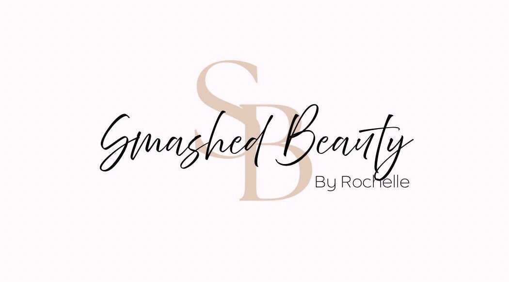 Smashed Beauty's elegant logo design at Jeffreys Bay, Eastern Cape, ZA. Black script with a sophisticated touch.
