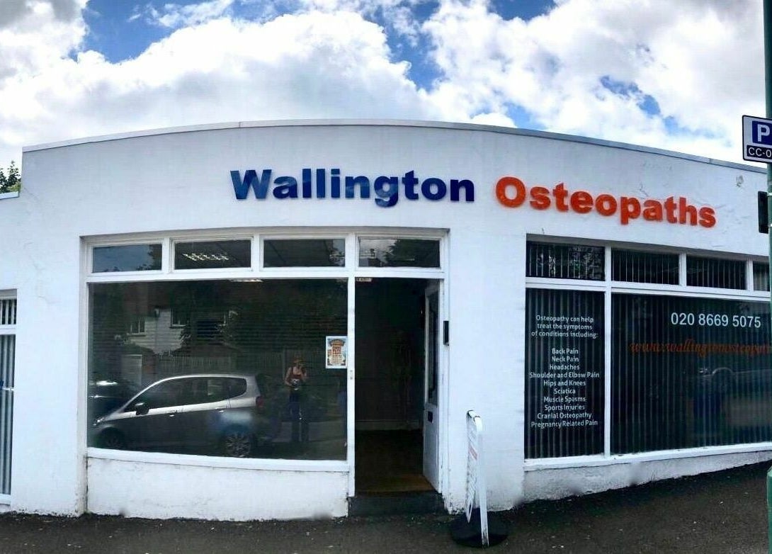 Exterior view of Wallington Osteopaths at Carshalton Beeches, England, GB, showcasing its welcoming entrance.
