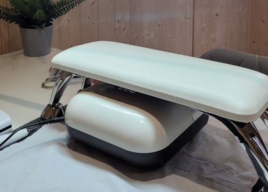 Modern manicure station at ELC Aesthetics, Beauty & Training in Lurgan, Northern Ireland, GB.