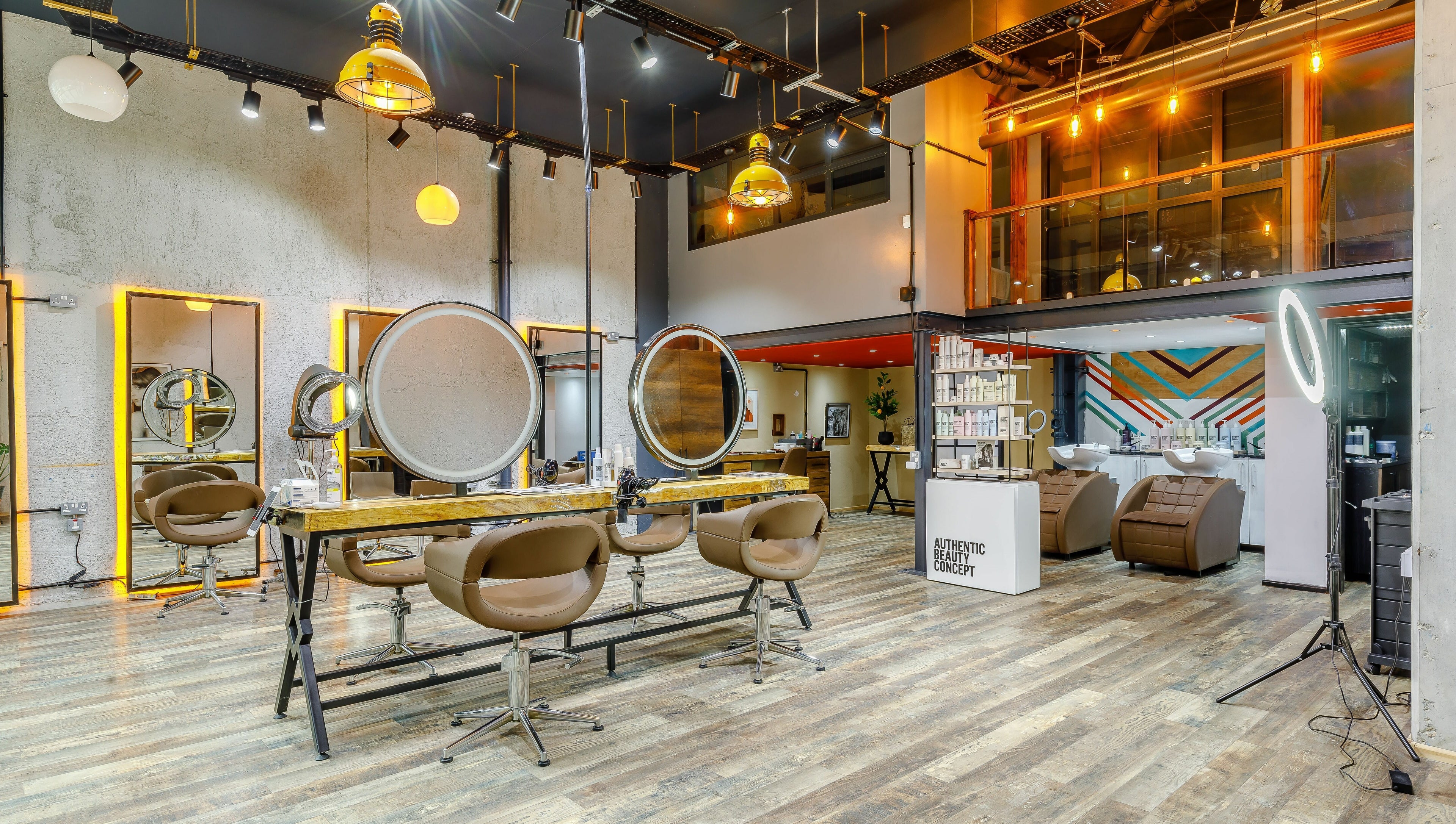 Modern beauty salon interior at Hops London, London, England, GB with stylish décor and elegant seating.