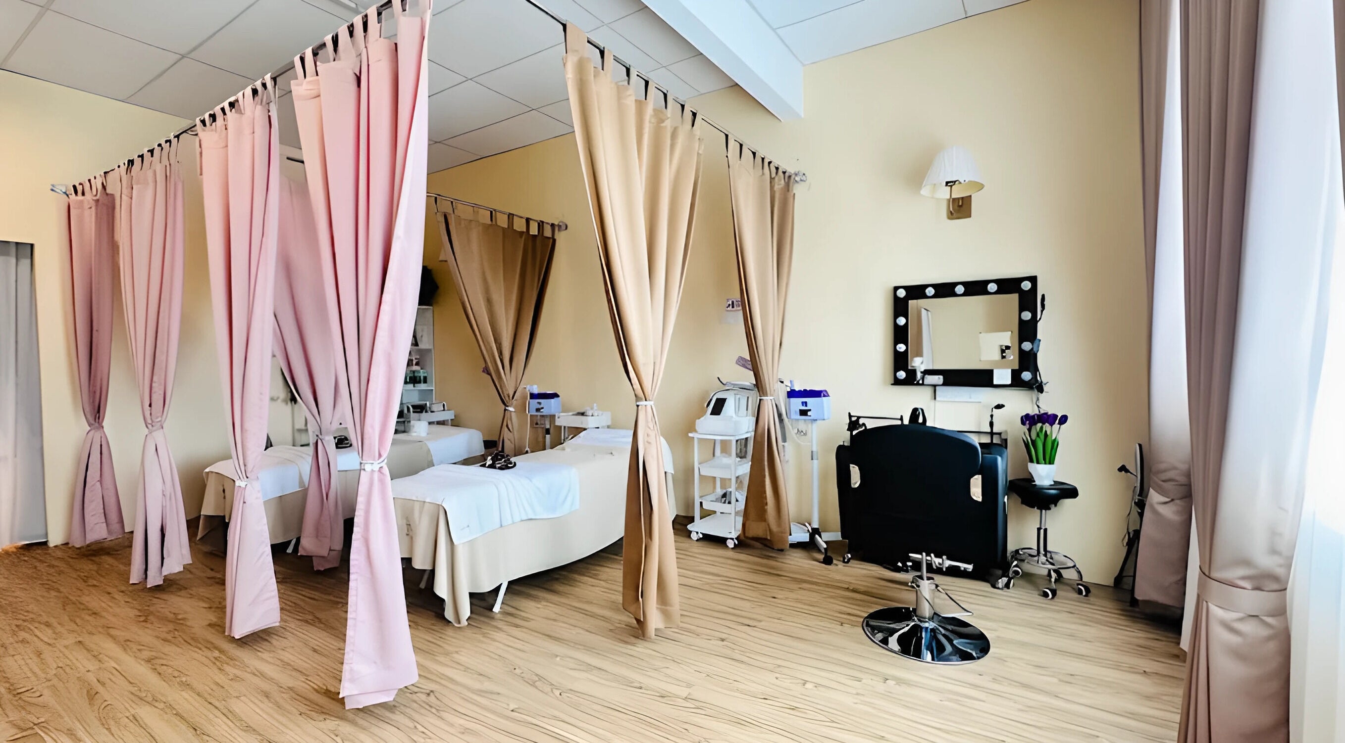 Relaxing spa interiors at Aora Spa and Wellness Jitra, located in Jitra, Kedah, MY with cozy treatment areas.