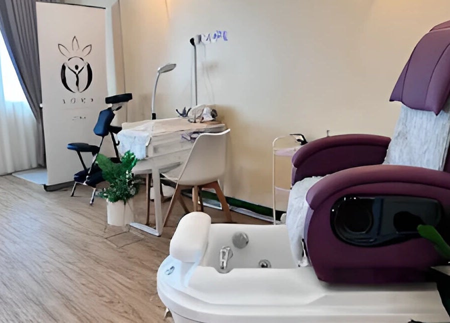 Luxurious pedicure chair and serene environment at Aora Spa and Wellness Jitra, Jitra, Kedah, MY.