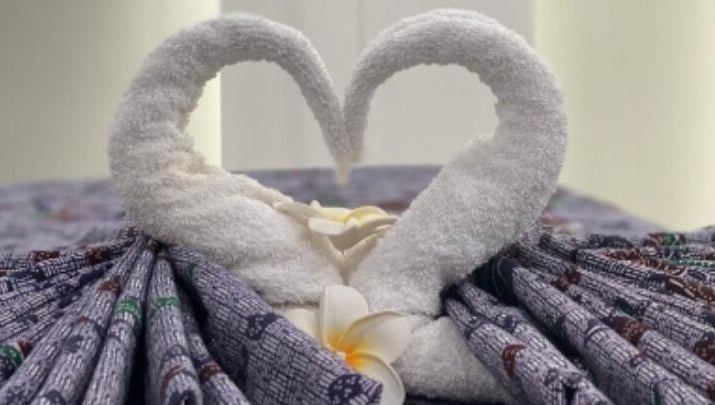 Elegant swan towel arrangement at Aora Spa and Wellness Port Dickson Negeri Sembilan, Port Dickson, Negeri Sembilan, MY.