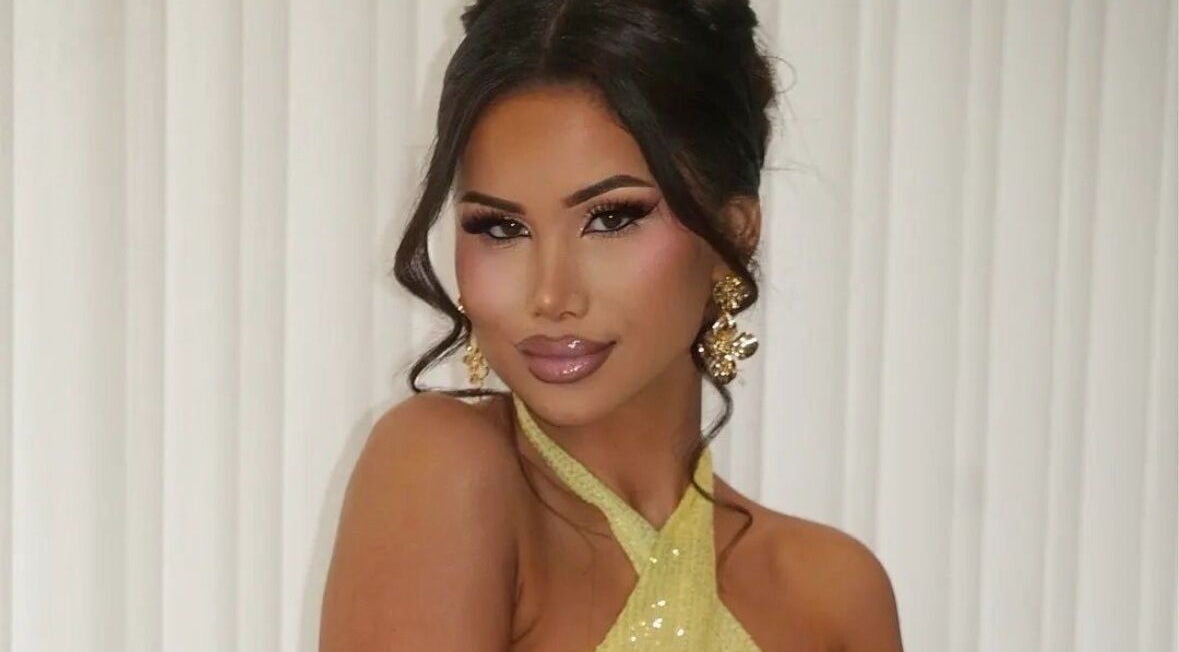 Elegant woman with glamorous hairstyle at Glow by Hayley, Kellyville, New South Wales, AU.