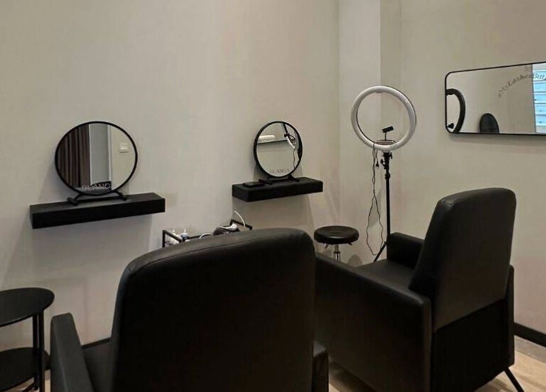 Modern beauty station at Blanca Studio Senayan, Daerah Khusus Ibukota Jakarta, with sleek design and mirrors.