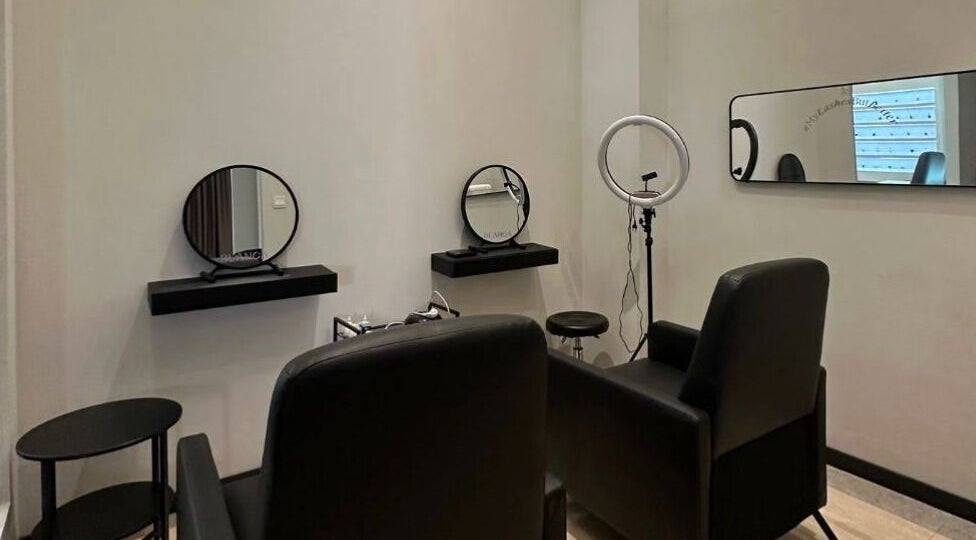 Modern beauty station at Blanca Studio Senayan, Daerah Khusus Ibukota Jakarta, with sleek design and mirrors.