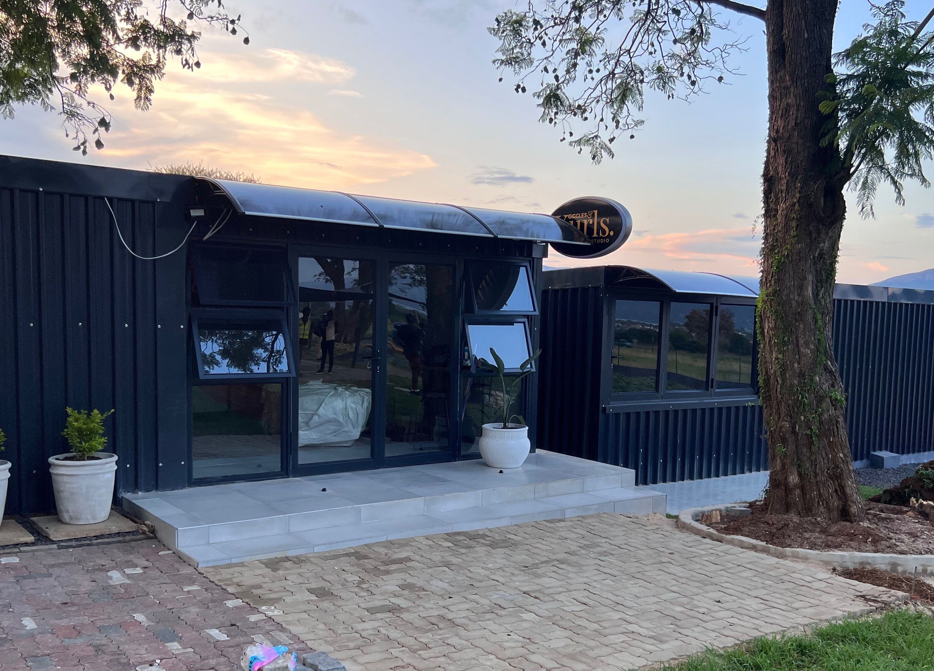 Modern exterior of Giggles n Kurls Nail Studio Hartbeespoort showcasing stylish facade in Hartbeespoort, North West, ZA.