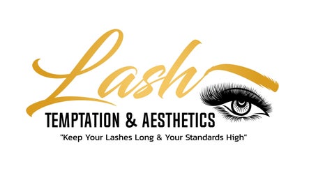 Lashtemptation & Aesthetics logo at Bridgetown, Saint Michael, BB, showcasing elegant lash design.