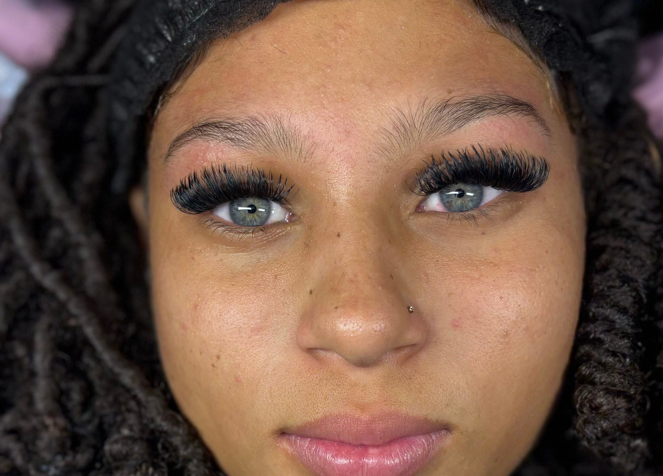 Close-up of elegant lash extensions at Lashtemptation & Aesthetics, Bridgetown, Saint Michael, BB.