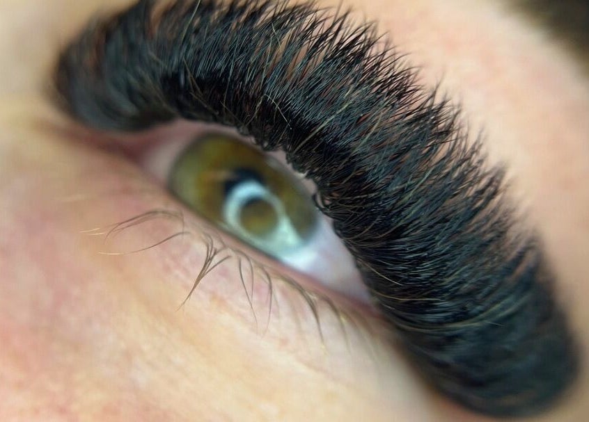 Detailed close-up of eyelash extension at The Vanity Lounge, Warrnambool, Victoria, AU.
