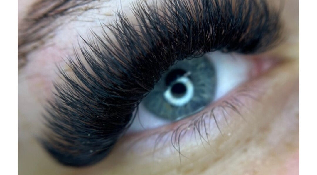 Close-up of detailed eyelash extension at The Vanity Lounge in Warrnambool, Victoria, AU.