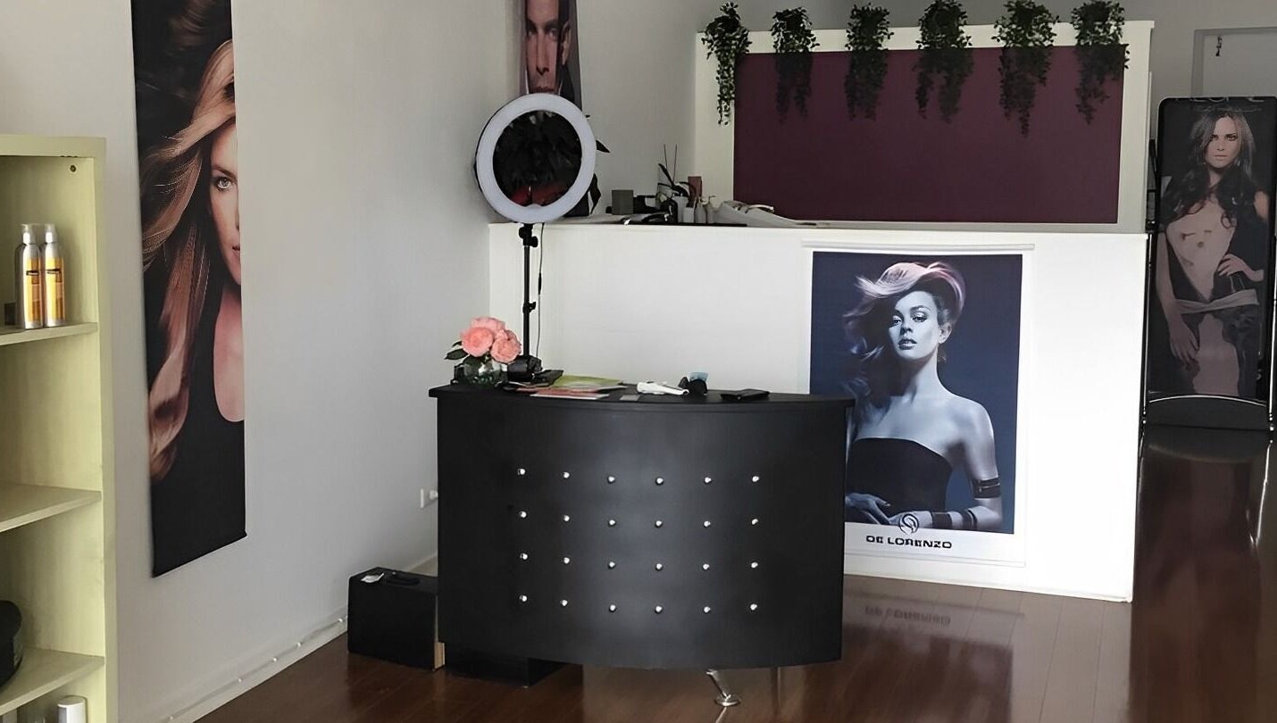 Reception area of Modern Touch Hair & Beauty in Melbourne, Victoria, AU. Stylish decor and welcoming ambiance.