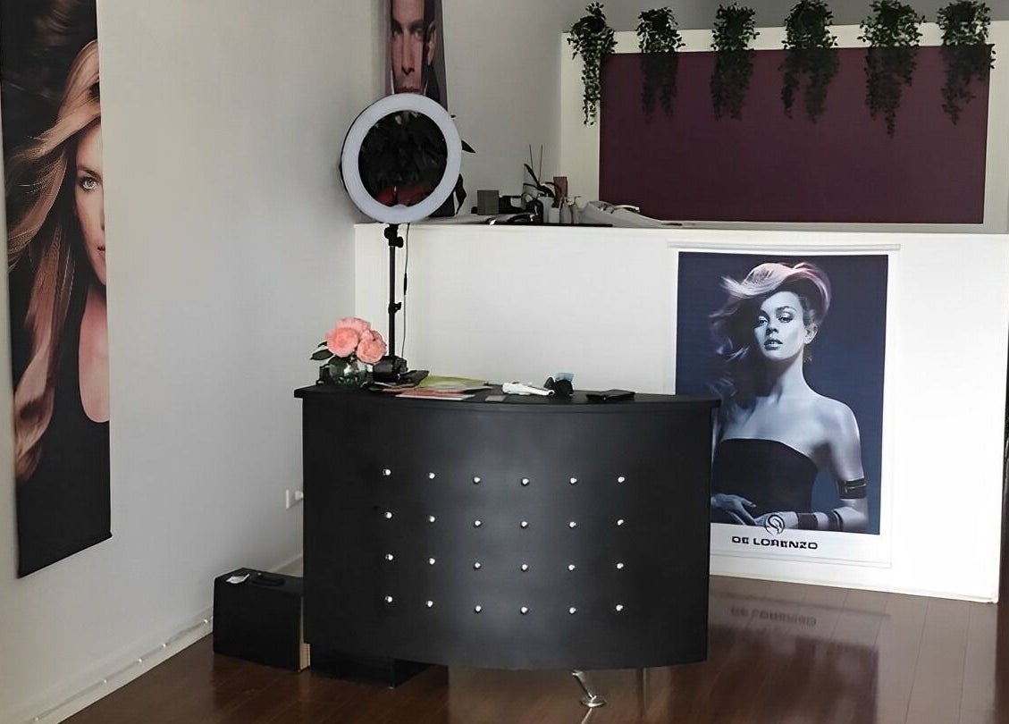 Reception area of Modern Touch Hair & Beauty in Melbourne, Victoria, AU. Stylish decor and welcoming ambiance.