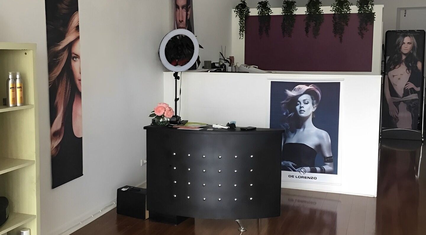 Reception area of Modern Touch Hair & Beauty in Melbourne, Victoria, AU. Stylish decor and welcoming ambiance.