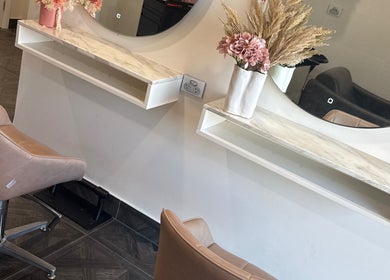 Elegant salon chairs and mirrors at Unique Hair by Lea, Catherine Field, New South Wales, AU.