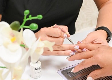 Nail art service at Love Mon Beauty Spa, Hollywood, Florida, US with elegant hand care.
