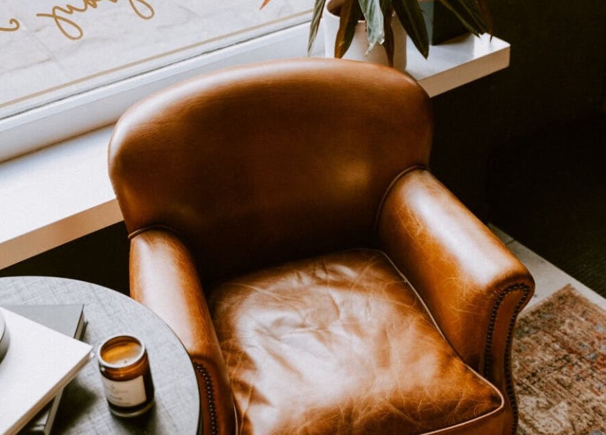 Comfortable leather chair at Regents of Beverley, Beverley, England, GB, offering a serene retreat.