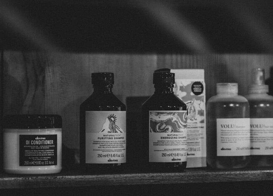 Regents of Beverley, Beverley, England offers premium hair products on display shelf for beauty care.