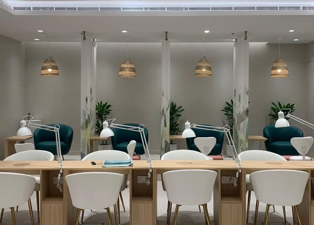 Chic nail service stations at Home Service venue in دبي, دبي, AE offering a serene wellness experience.