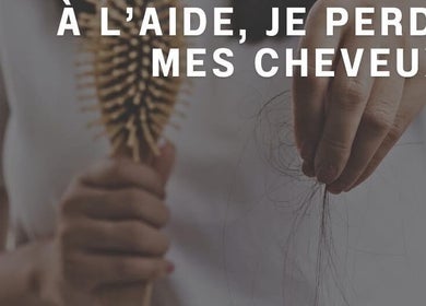 Brosse avec cheveux tombants à Solutions Capillaires Monique Sauvageau, Saint-Jean-sur-Richelieu, Québec, CA.