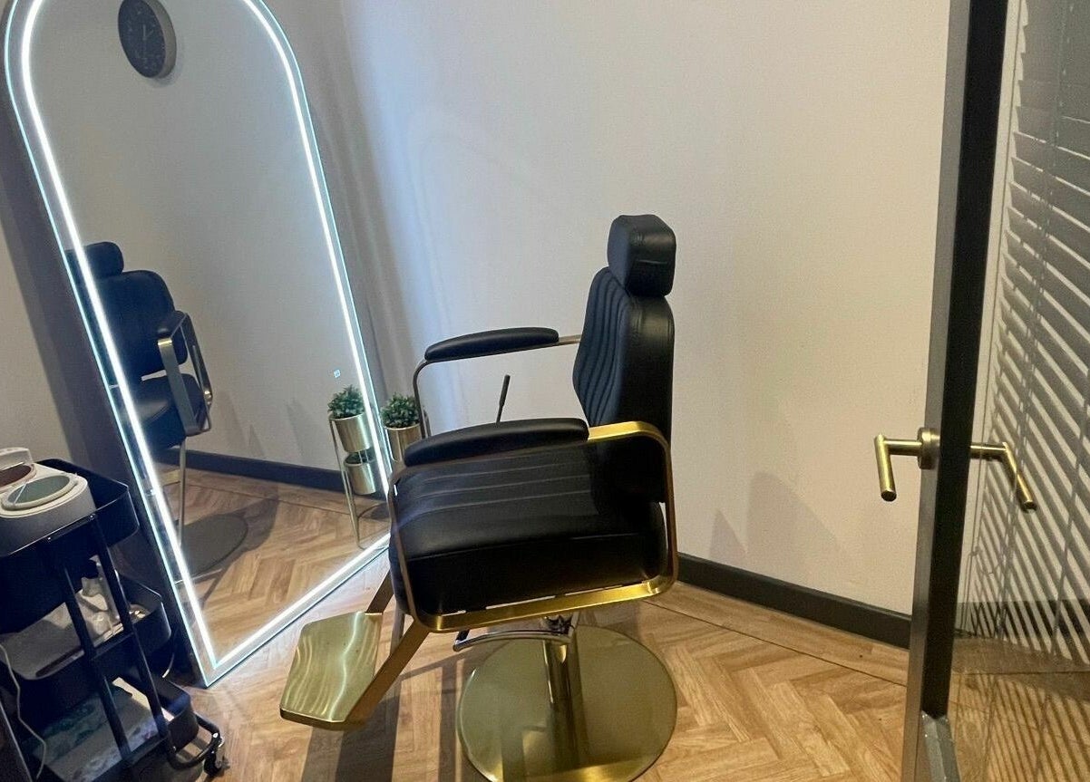 Elegant salon chair at À La Mode, Colchester, England, GB. Perfect for upscale beauty treatments.