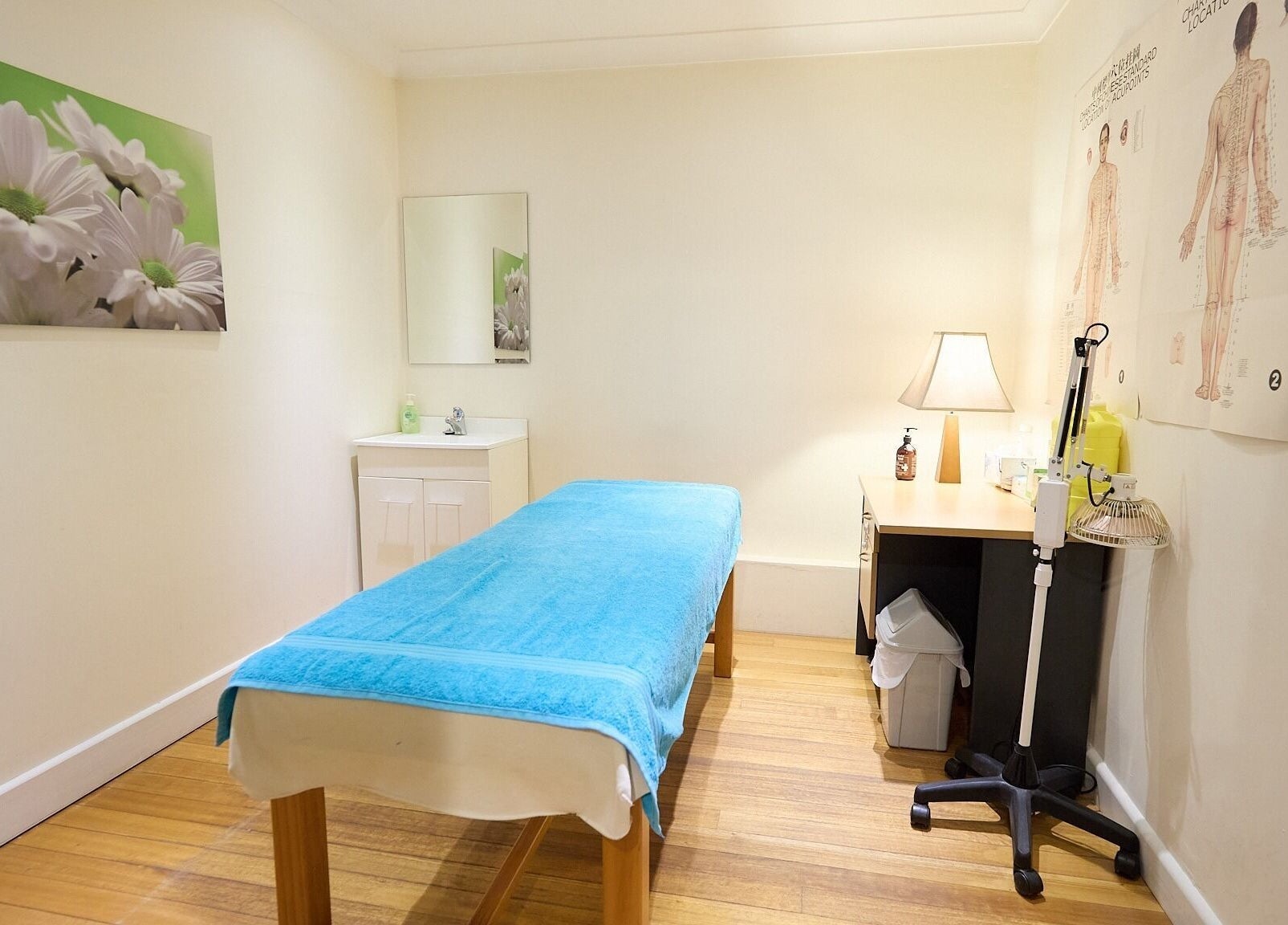 Cozy treatment room at Crows Nest Acupuncture & Herbal Centre, Crows Nest, New South Wales, AU.