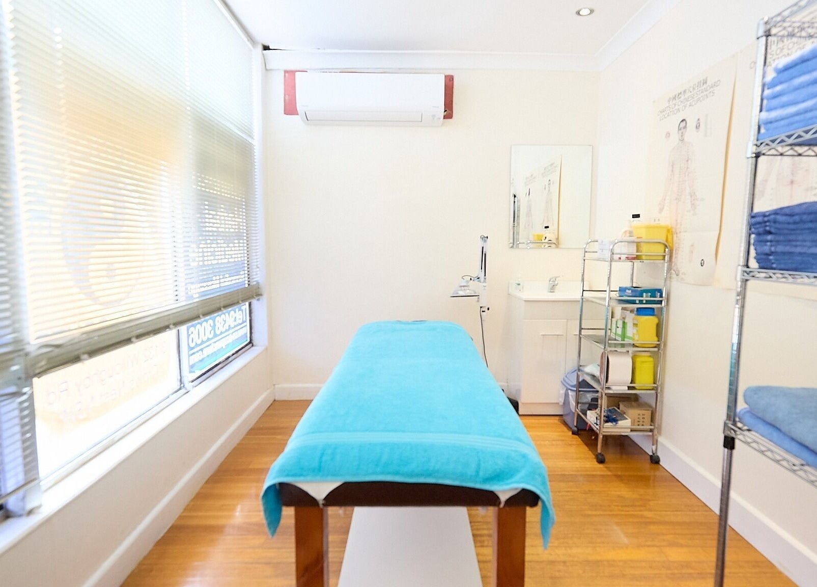 Serene acupuncture room at Crows Nest Acupuncture & Herbal Centre, Crows Nest, New South Wales, AU.