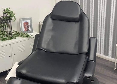 Luxe treatment chair at Lashes by BW, Atherstone, England, GB, perfect for beauty sessions.