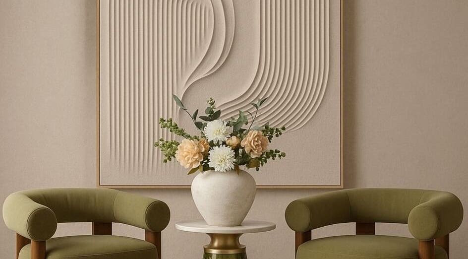 Elegant seating area at Walking On Clouds | Maida Vale, London, England, GB with stylish decor.