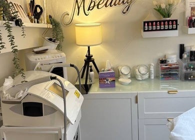 MBeauty's calming treatment room in Dublin, County Dublin, IE showcasing beauty equipment and serene decor.