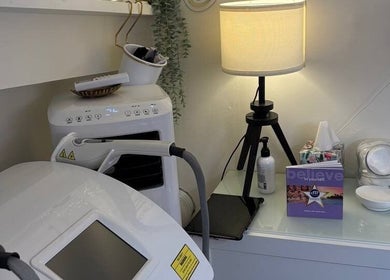 Modern beauty equipment at MBeauty, Dublin, County Dublin, IE showcasing a serene treatment room.