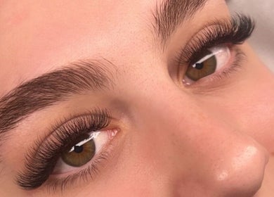 Close-up of styled eyelashes at Ekera Beauty, Loganlea, Queensland, AU, showcasing expert cosmetology.