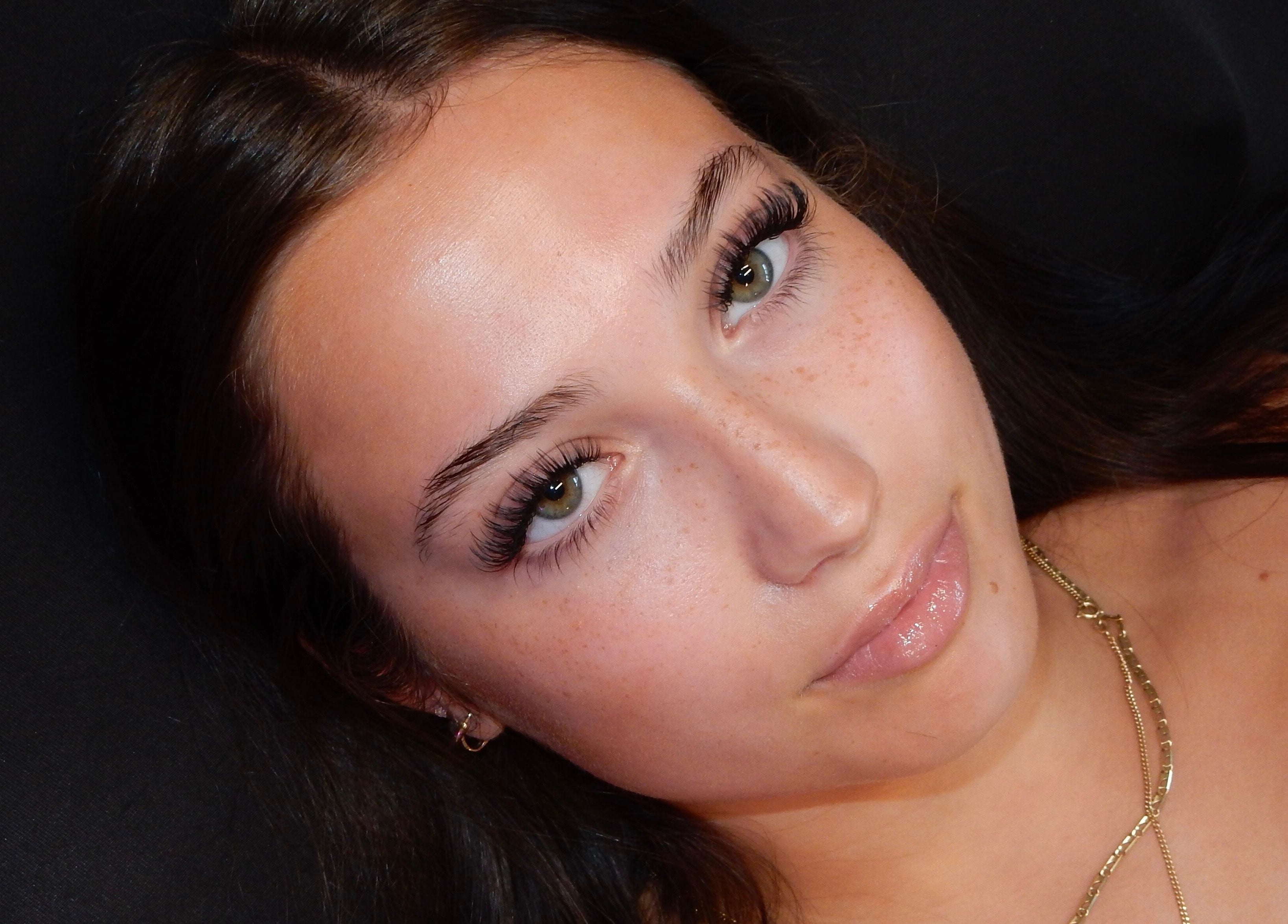Close-up of elegant eyelash extensions from Winksbyelise in Toronto, Ontario, CA.