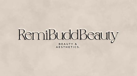 Remi Budd Beauty logo and aesthetics signage at Sturry, England, GB.